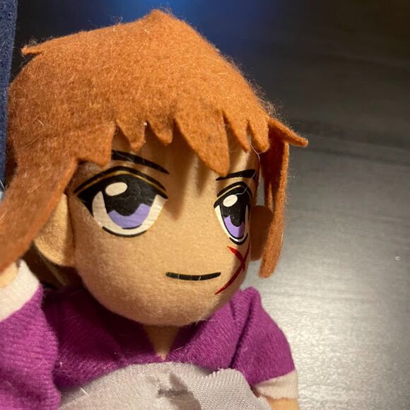 Himura Kenshin AB766 Rurouni Kenshin Banpresto 1996 Plush 8" Toy Doll Japan - Picture 2 of 4
